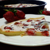Strawberry sheet-pan pancake