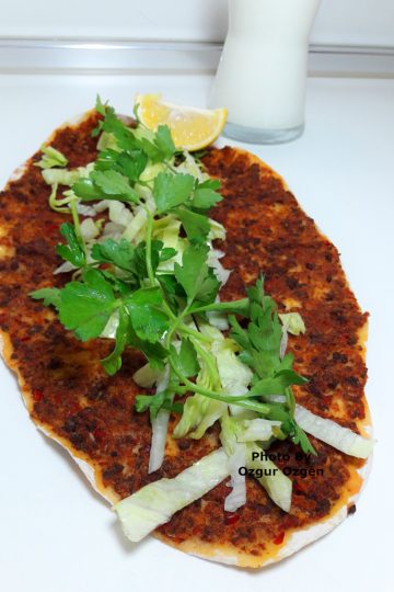 lahmacun fresh out of the oven